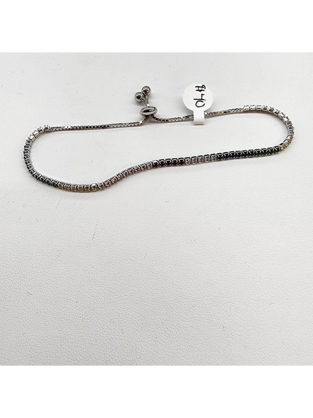 Brand New Sterling Silver 925 Multi Color adjustable Bracelet
